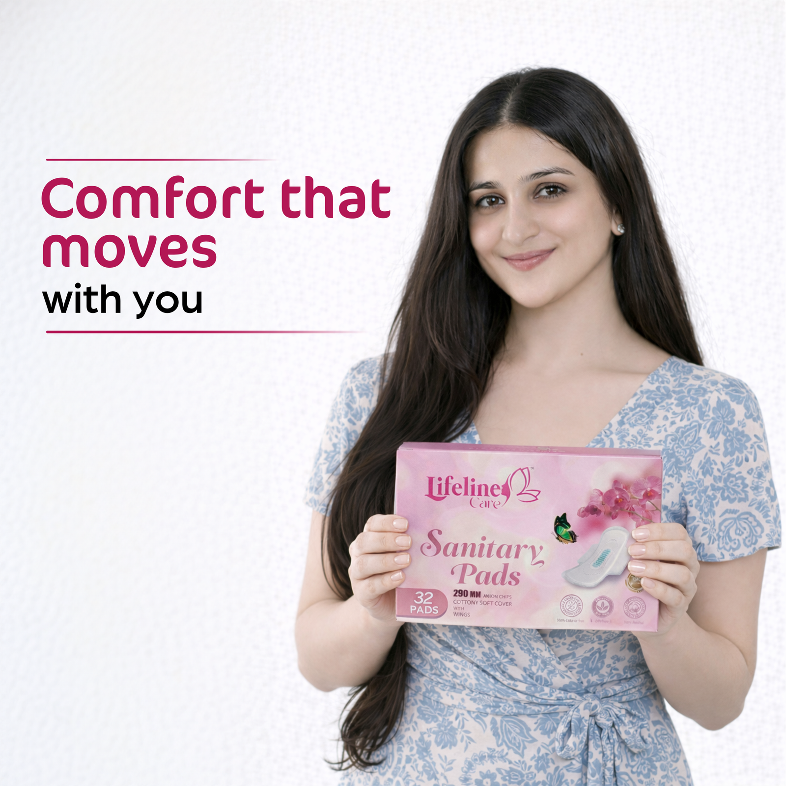 Lifeline Care Anion Chip Sanitary Pads – XXL (32 Pads)